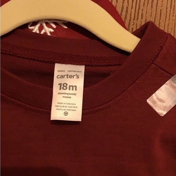 Carter boy 18 month sweatshirt long sleeve ribbed sleeves neck line and bottom - Picture 3 of 3
